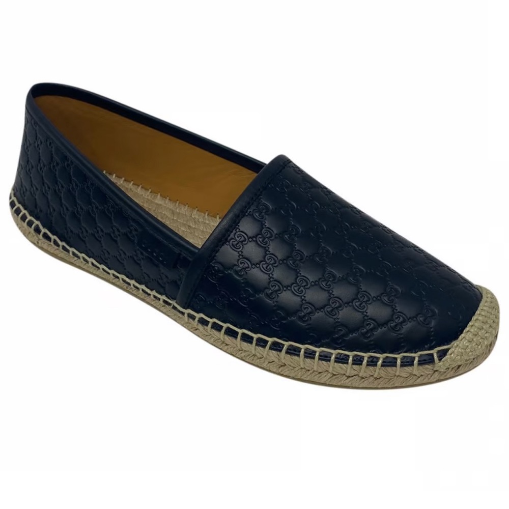 GUCCI Micro Guccissima Leather Espadrille